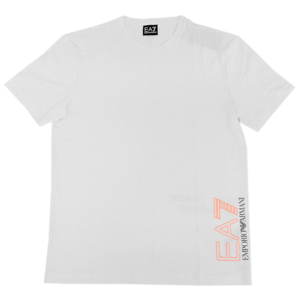 アルマーニ Tシャツ メンズ エンポリオ アルマーニ 丸首 半袖 EA7+イーグル プリント ホワイト Mサイズ 04507 わけありセール 新品